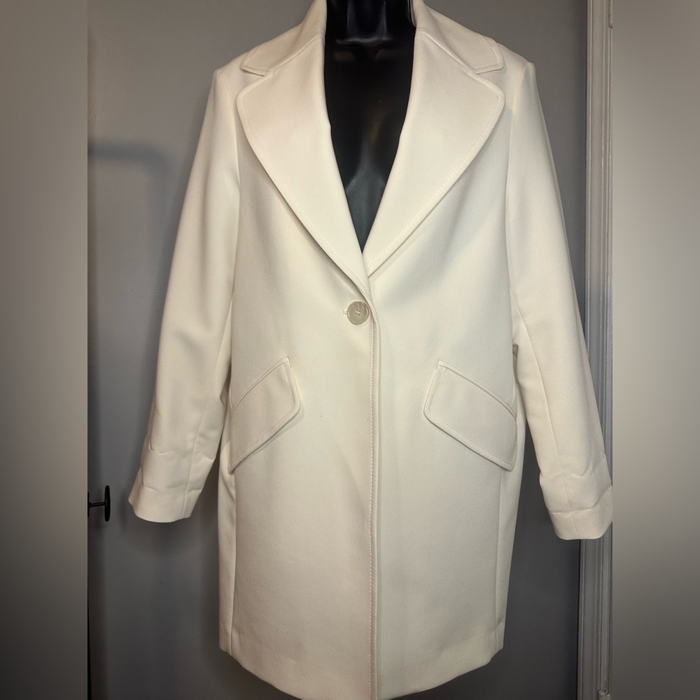 Elegant White Women's blazer Coat